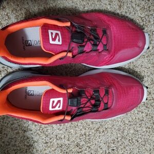 Salomon Women's Vibrant Pink and Orange Athletic Shoes